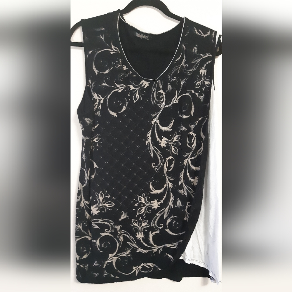 Vanilla Sugar Women’s SZ 3X Cream  Floral Print Pullover Comfy T-Shirt